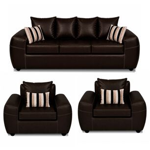 Juego De Living Elegant Detail Houston Pu / 5 Cuerpos