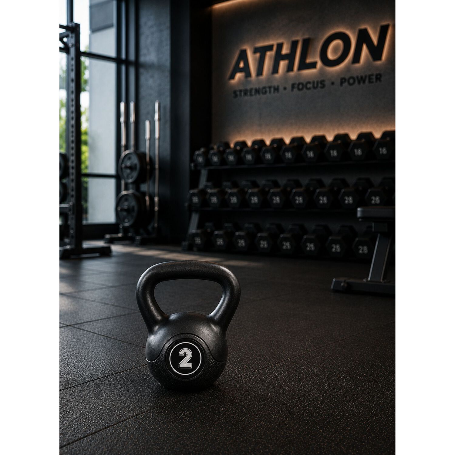 Pesa Rusa Kettlebell 2kg Entrenamiento Crossfit Fitness Color Negro image number 3.0
