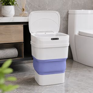 Papelero Basurero Con Automatico Con Sensor De Proximidad Color Azul