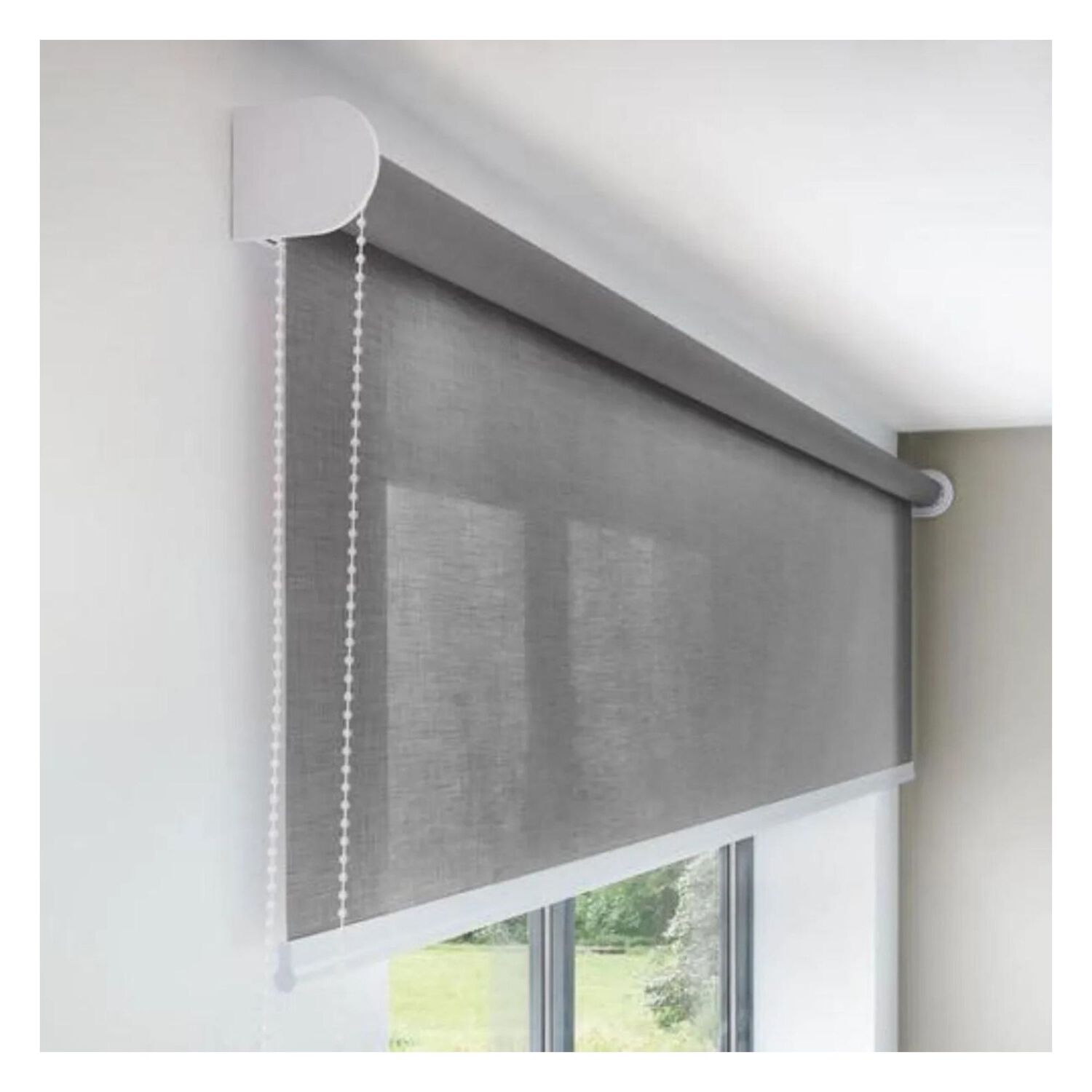 Cortina Roller Rustica Deluxe 60x160 Cm Gris image number 4.0