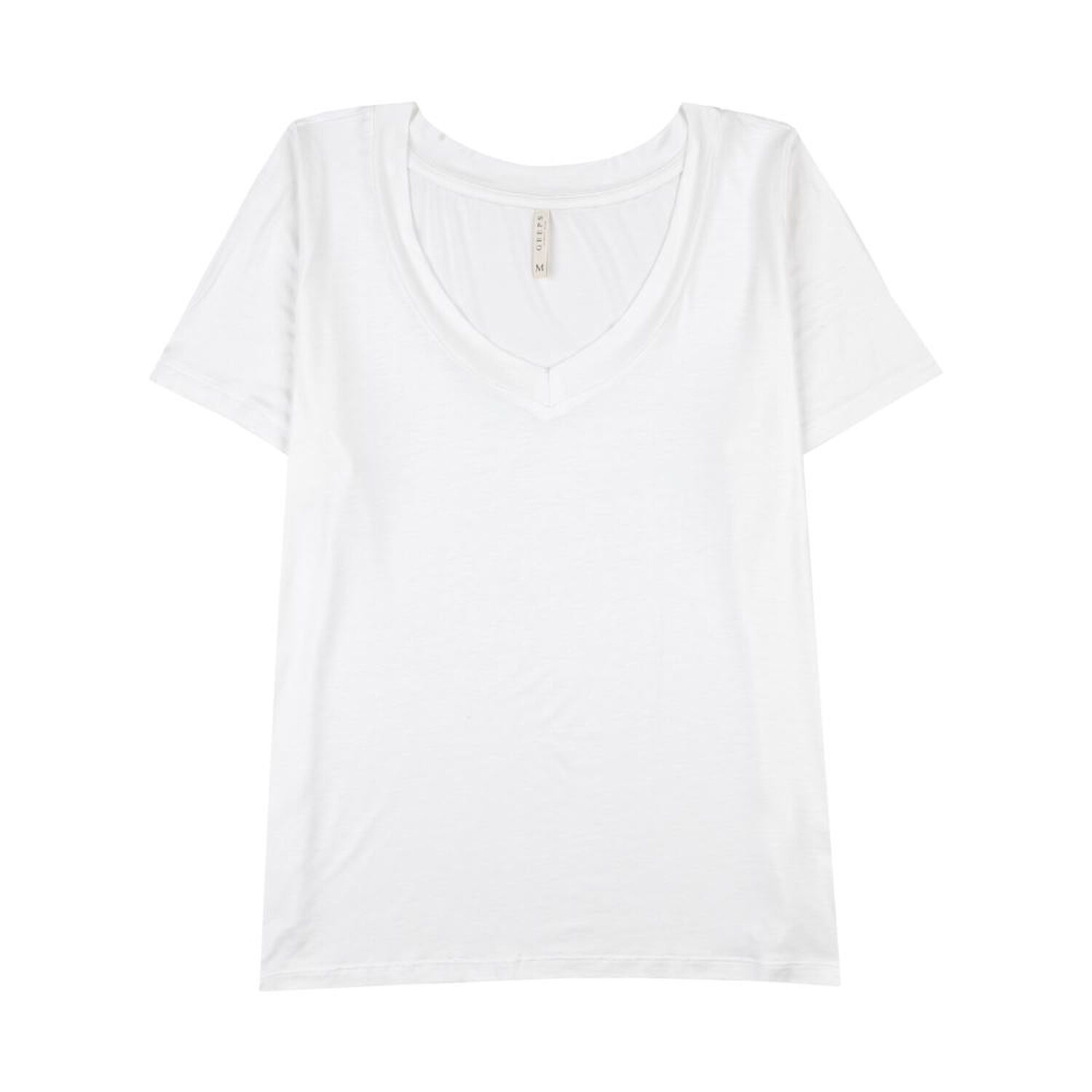 Polera Lisa Con Tajali Al Costado Manga Corta Cuello V Mujer Geeps image number 0.0