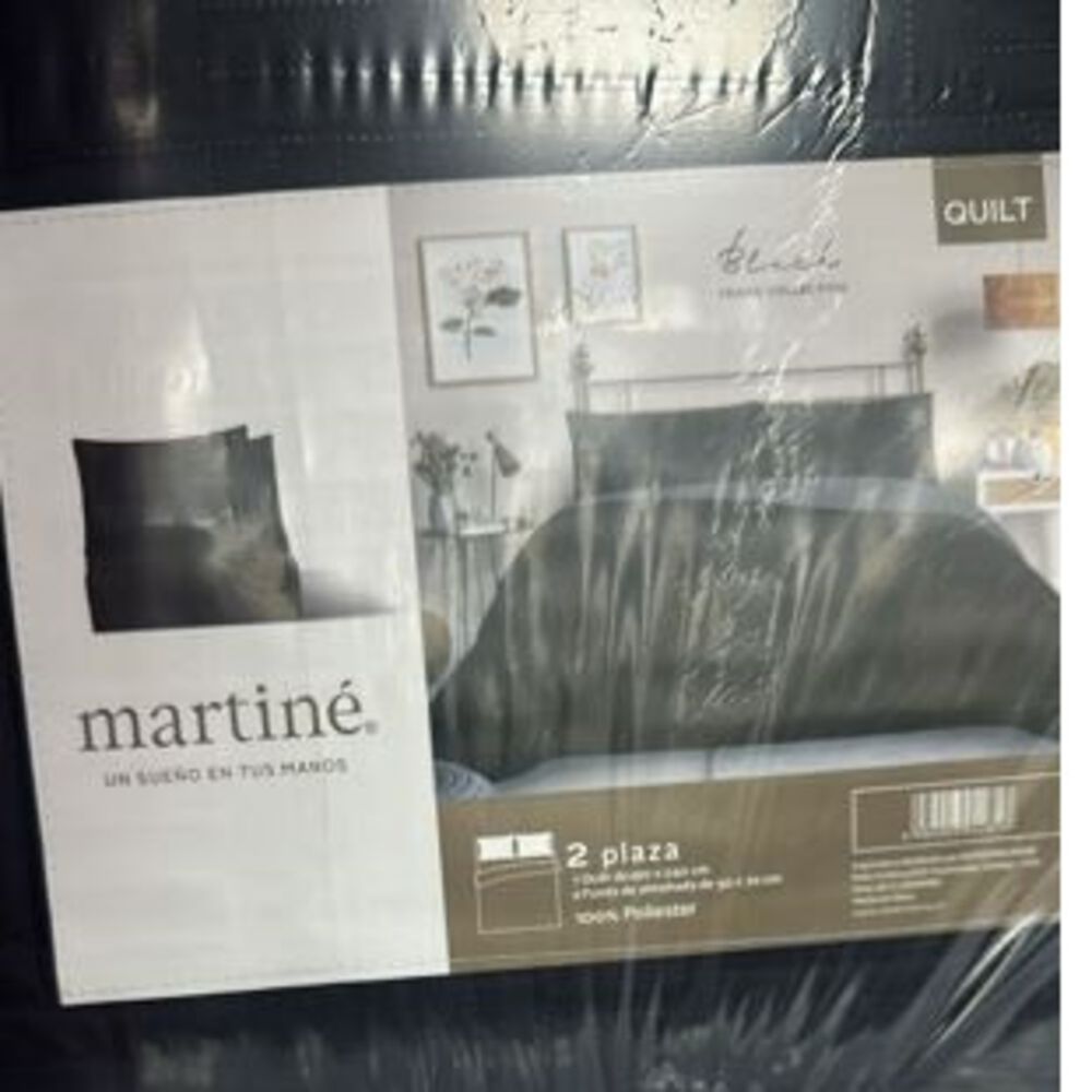 Cubrecama Quilt Reversible 2 Plazas Color Negro Trama Collection image number 1.0