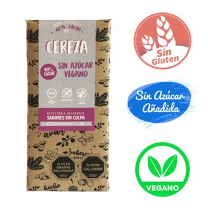 Chocolate Sabores Sin Culpa Cacao Cerezas Vegana