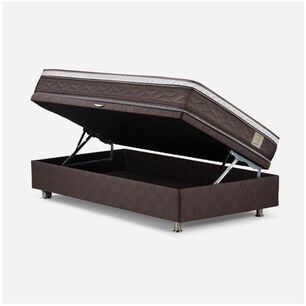 Cama Ba&uacute;l Rosen New Style 4 Plus / 1.5 Plazas / Base Normal + Set De Maderas