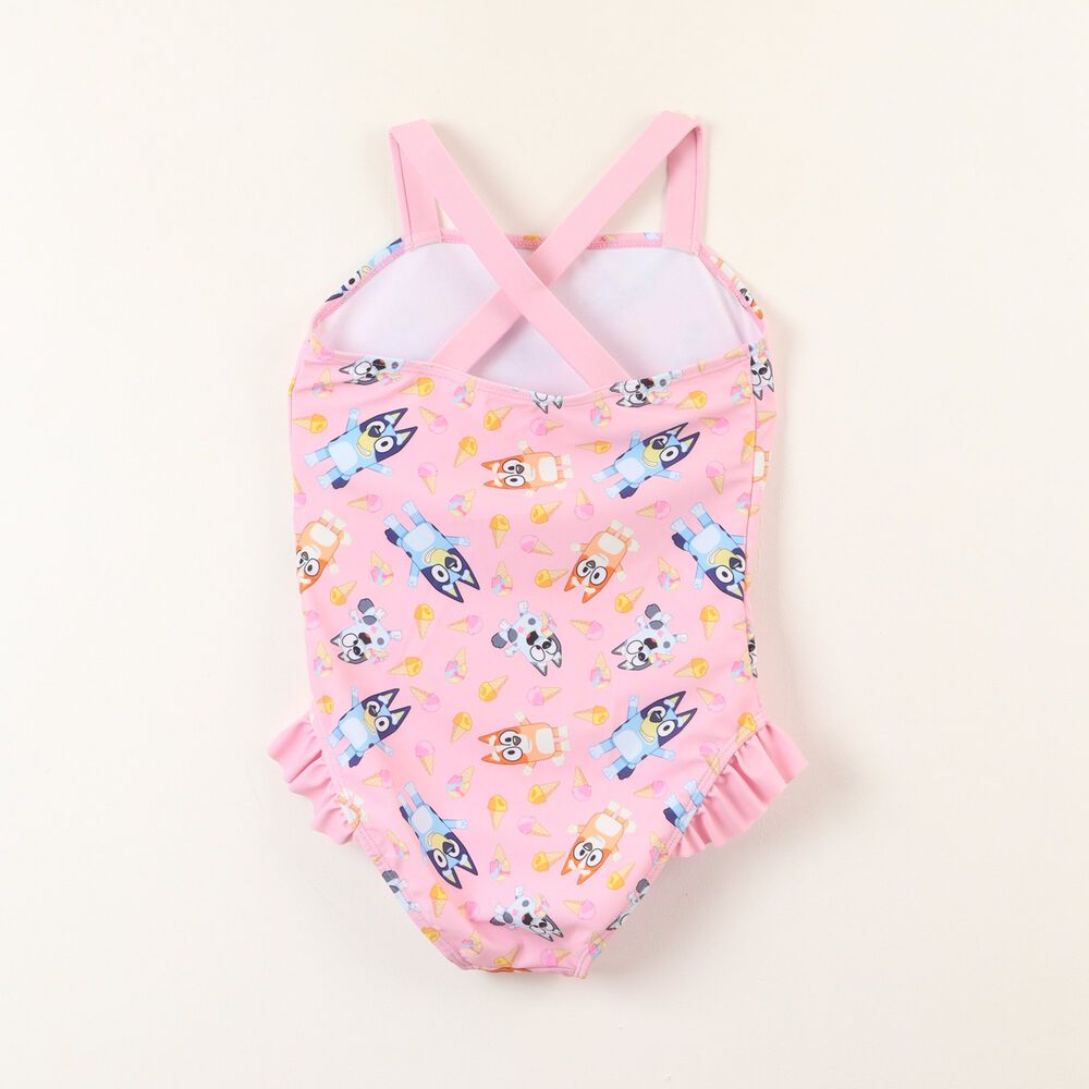 Traje De Ba&ntilde;o Tirantes Ni&ntilde;a Rosado Bluey & Bingo Bluey image number 1.0