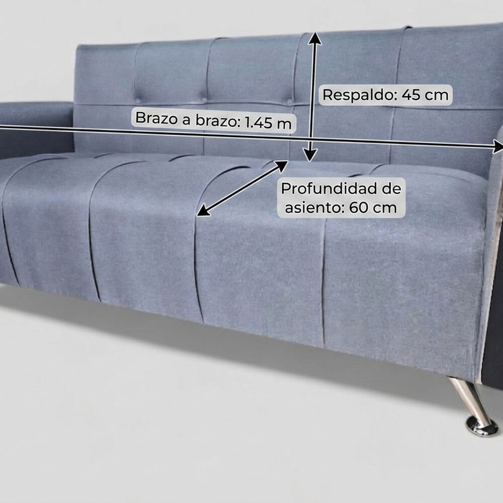 Sofa Kami Juego Con Puff Y Cojines Dos Cuerpos image number 3.0