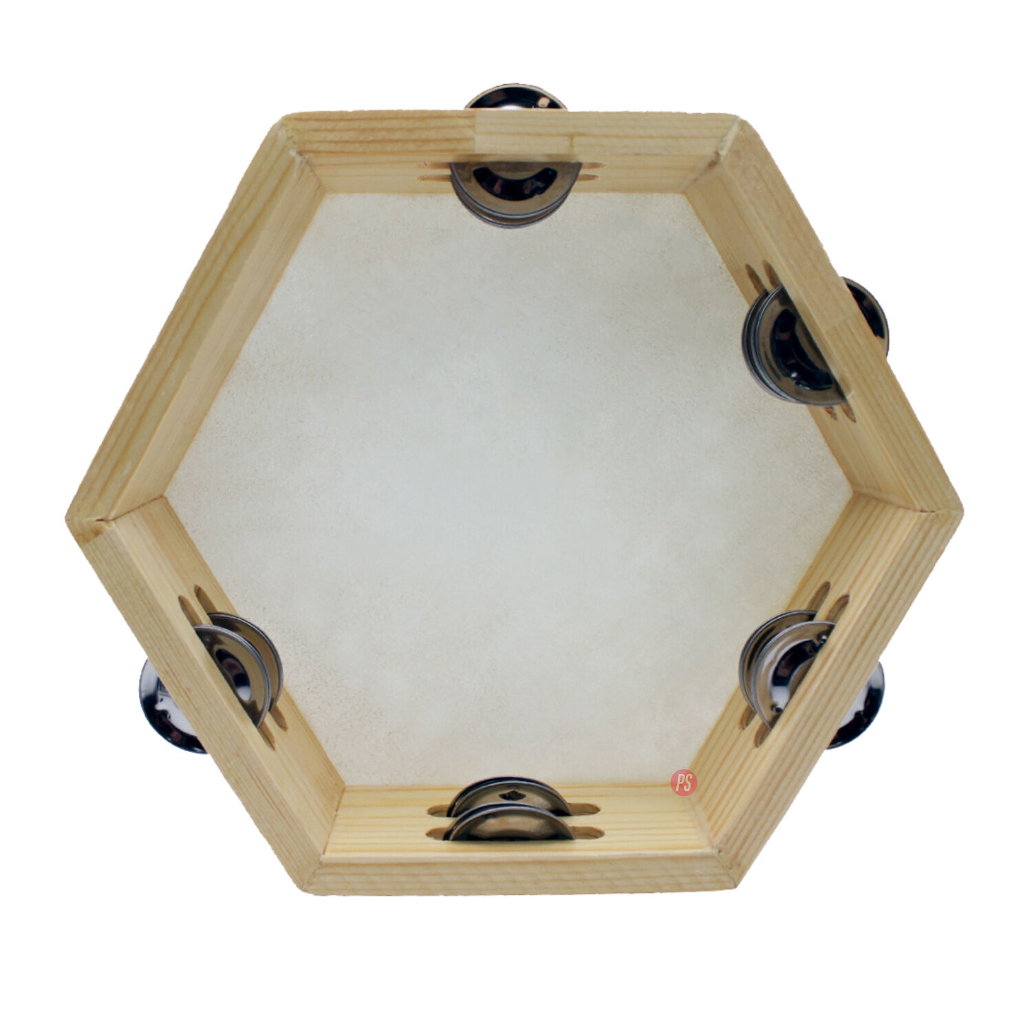 Pandero Hexagonal 8 Pulgadas Madera - Ps image number 1.0