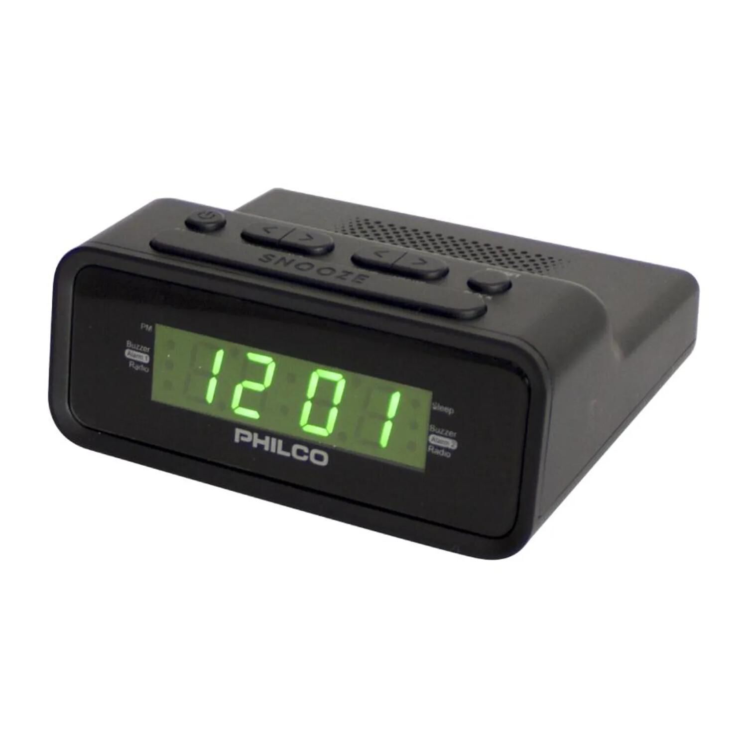 Radio Fm Reloj Digital Alarma Negro C1006g image number 0.0