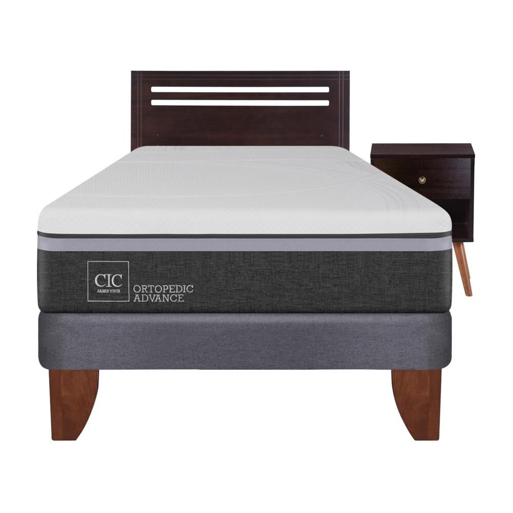 Cama Europea Cic Ortopedic / 1.5 Plazas / Base Normal + Set De Maderas image number 0.0