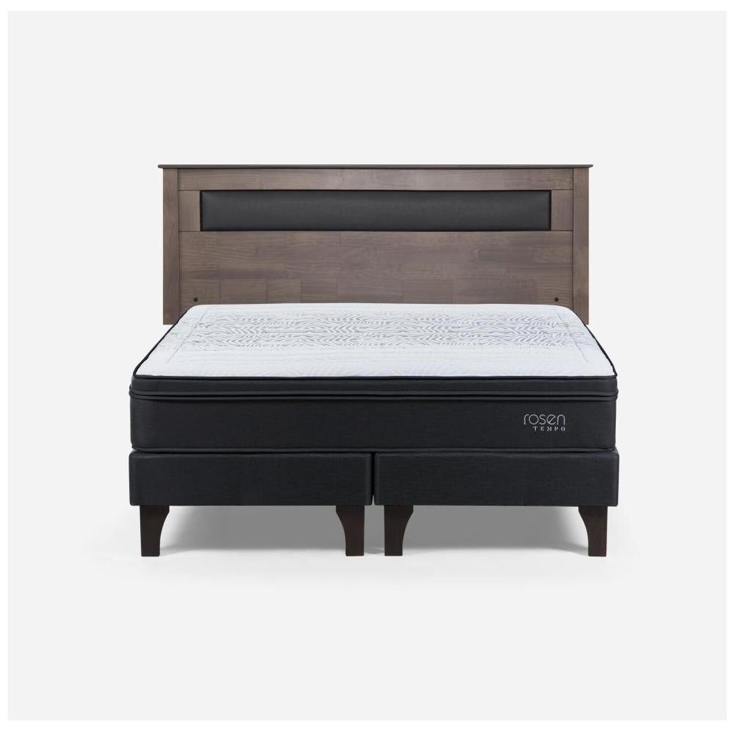 Cama Europea Rosen Tempo / 2 Plazas / Base Dividida + Respaldo image number 0.0