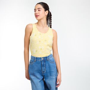 Polera Estampada Sin Mangas Cuello Redondo Mujer Freedom