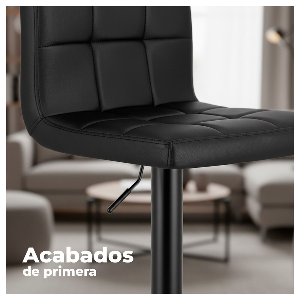 Pack 2 Silla De Bar Con Base Mate Y Altura Regulable Dise&ntilde;o Moderno image number 3.0
