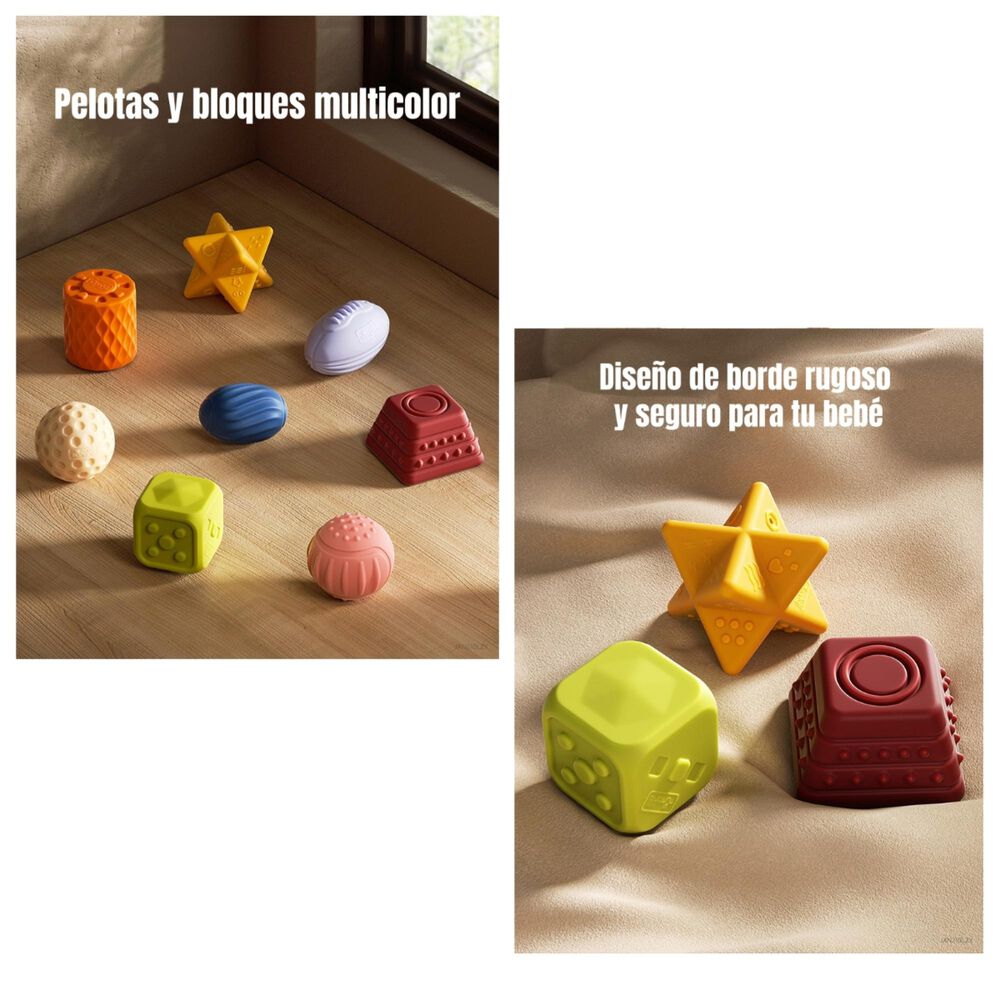 Juguete Sensorial Bloques Pelotas Mordedor Tm193 Lubabycas image number 3.0