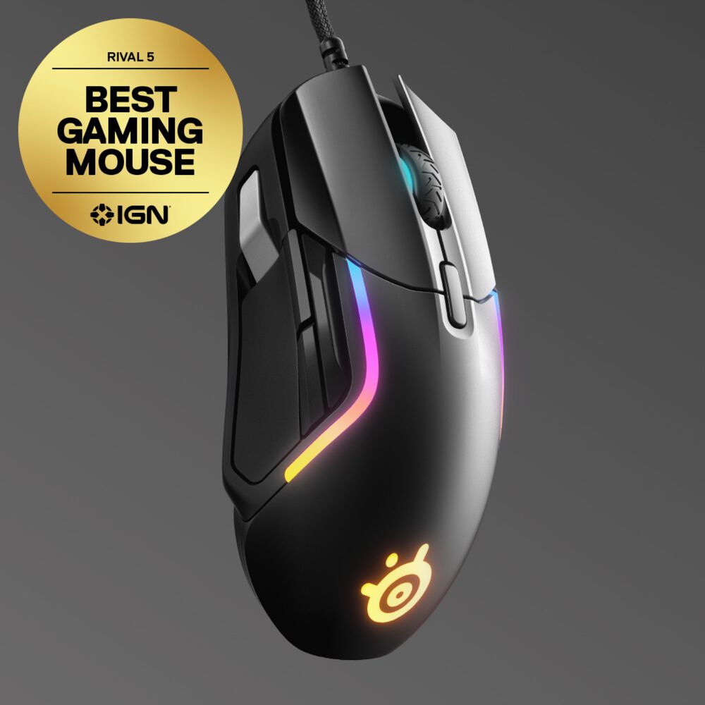 Mouse Gamer Steelseries Rival 5 18000 Cpi 9 Botones Negro image number 3.0