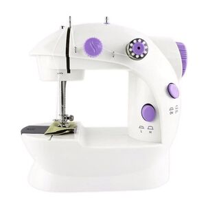 Maquina De Coser Portatil 22.5x13.5x21cm Blanco Morado