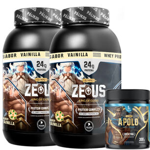 Pack Warrior Proteina Zeus Complex 2kg Vainilla Creatina Apolo 300g.