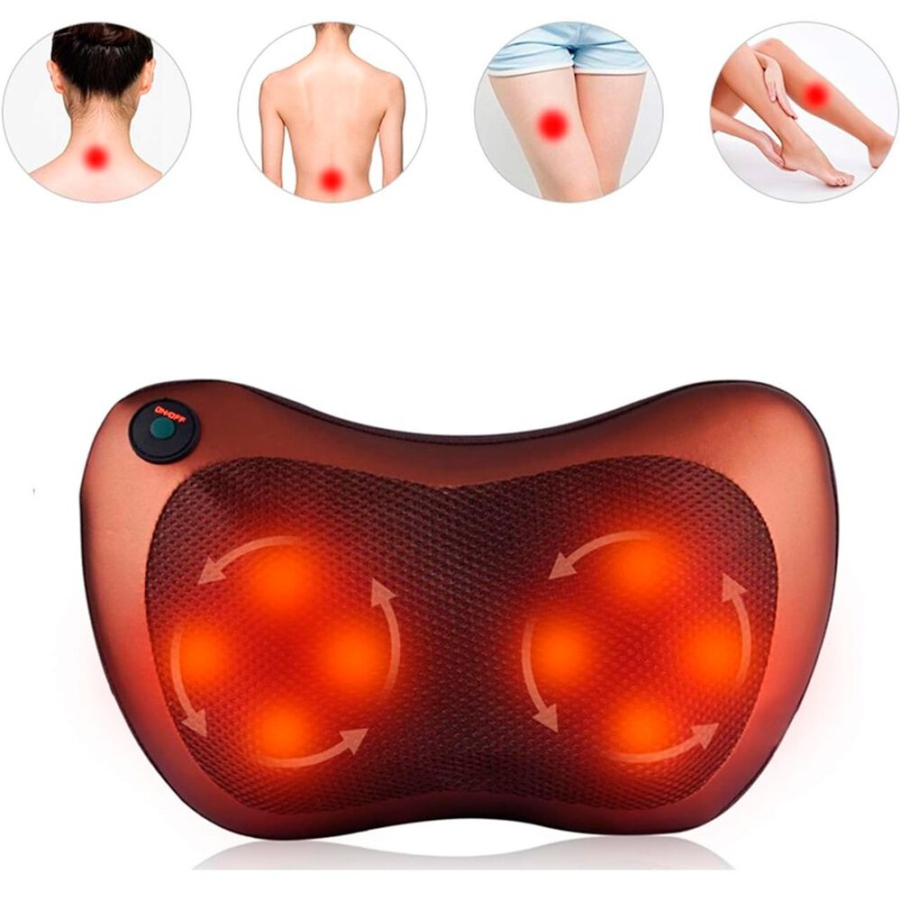 Masajeador El&eacute;ctrico Almohada Coj&iacute;n Lumbar Cuello Piernas image number 3.0