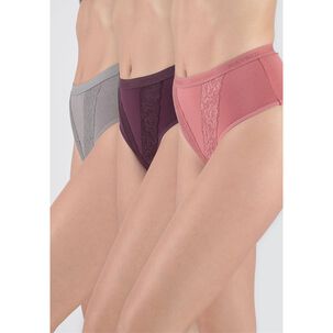 Pack 3x Calzon Maxi Algod&oacute;n P310.80-bur2 Kayser