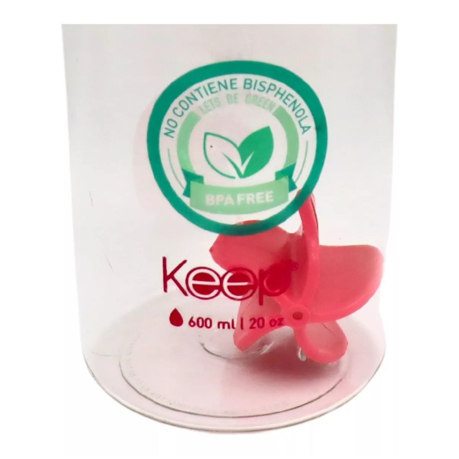 Botella Shaker Keep Mezclador Proteinas Gimnasio 600ml Rosa image number 4.0