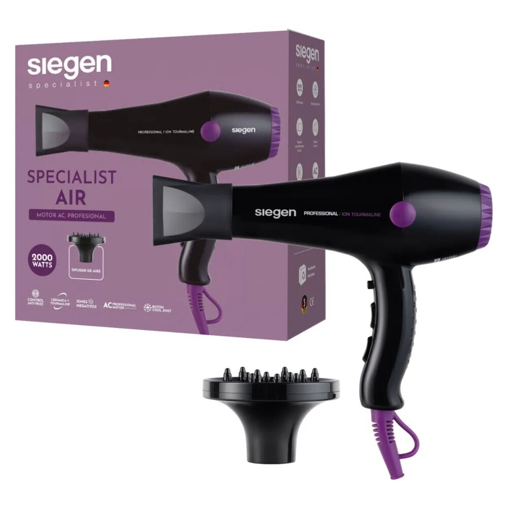 Secador De Cabello Profesional Siegen Sg-3049 Con Difusor image number 0.0
