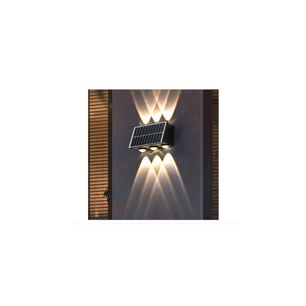 Lampara Aplique Solar De Pared 6 Focos Para Exteriores Bifocal