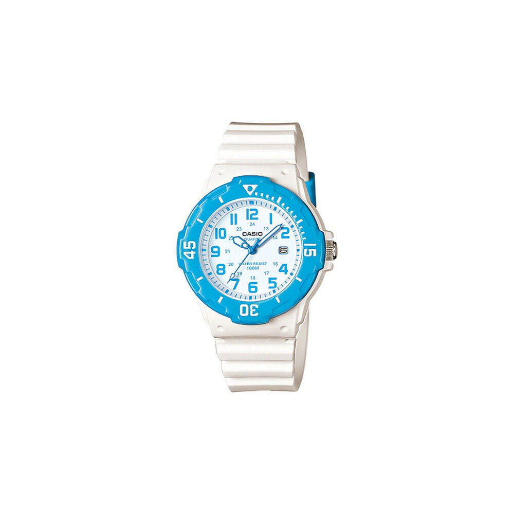 Reloj Casio Análogo Blanco Con Celeste 200h-2bv - Ps image number 0.0