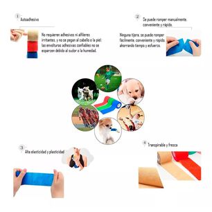 Venda Autoadherente Compatible Coban 10 Cm X 4.5 Mt Pack 12 Und