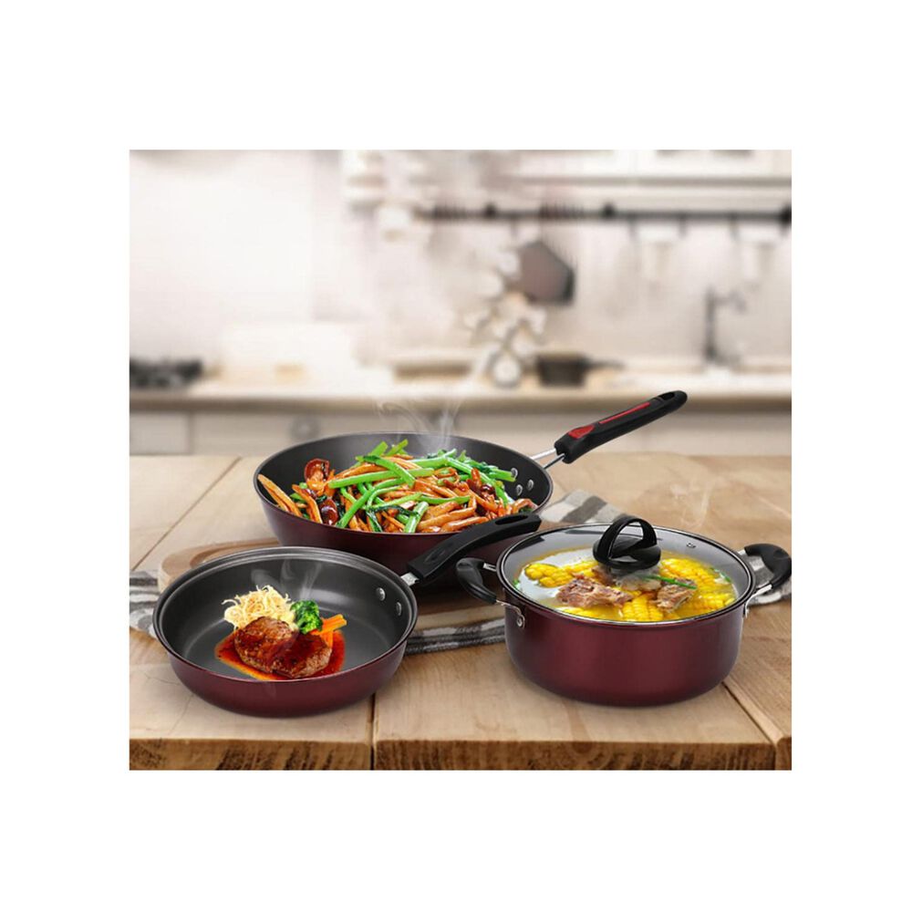 Set De Cocina Olla Sartén Wok Anti Adherente image number 1.0