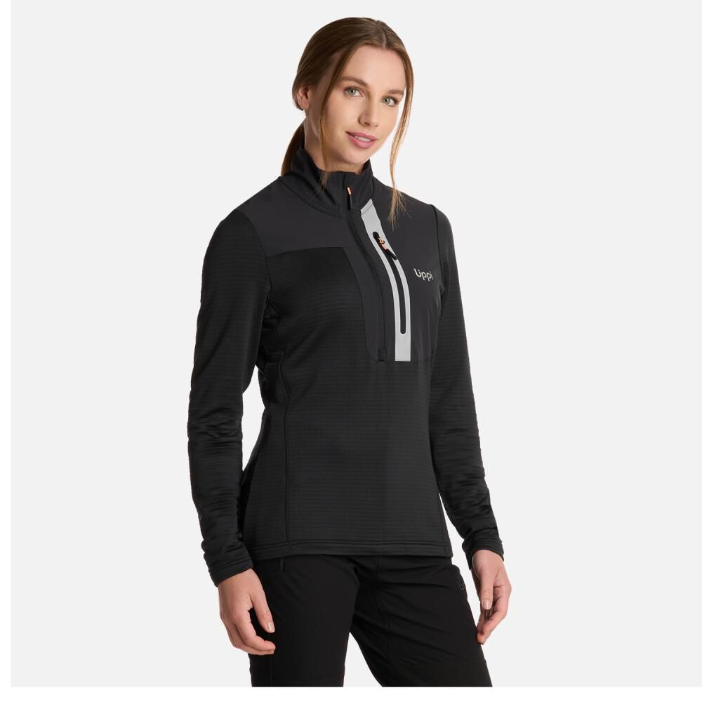 Polerón Deportivoes Mujer Karova Nano F 1/4 Zip Negro Xs image number 2.0