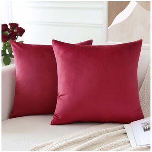 Pack De 02 Fundas De Coj&iacute;n De Terciopelo Suave 45x45 Mod14