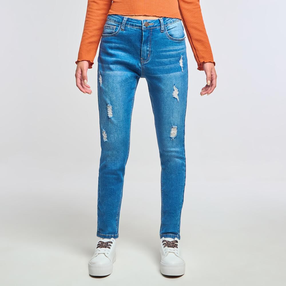 Jeans Rotutas Tiro Medio Skinny Mujer Freedom en Oferta | Hites.com