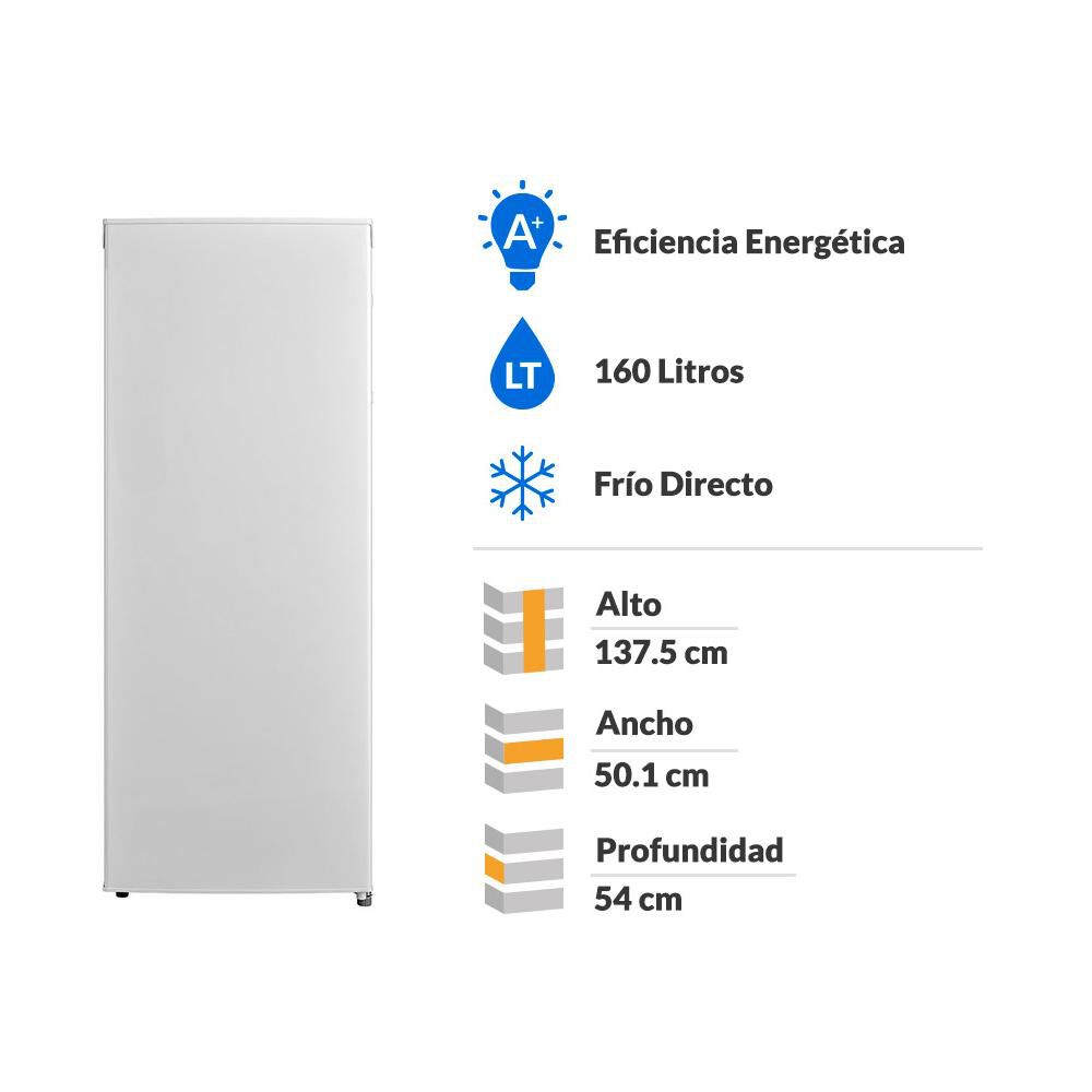 Freezer Vertical Midea MFV-1600B208FN / Frío Directo / 160 Litros / A+ image number 1.0