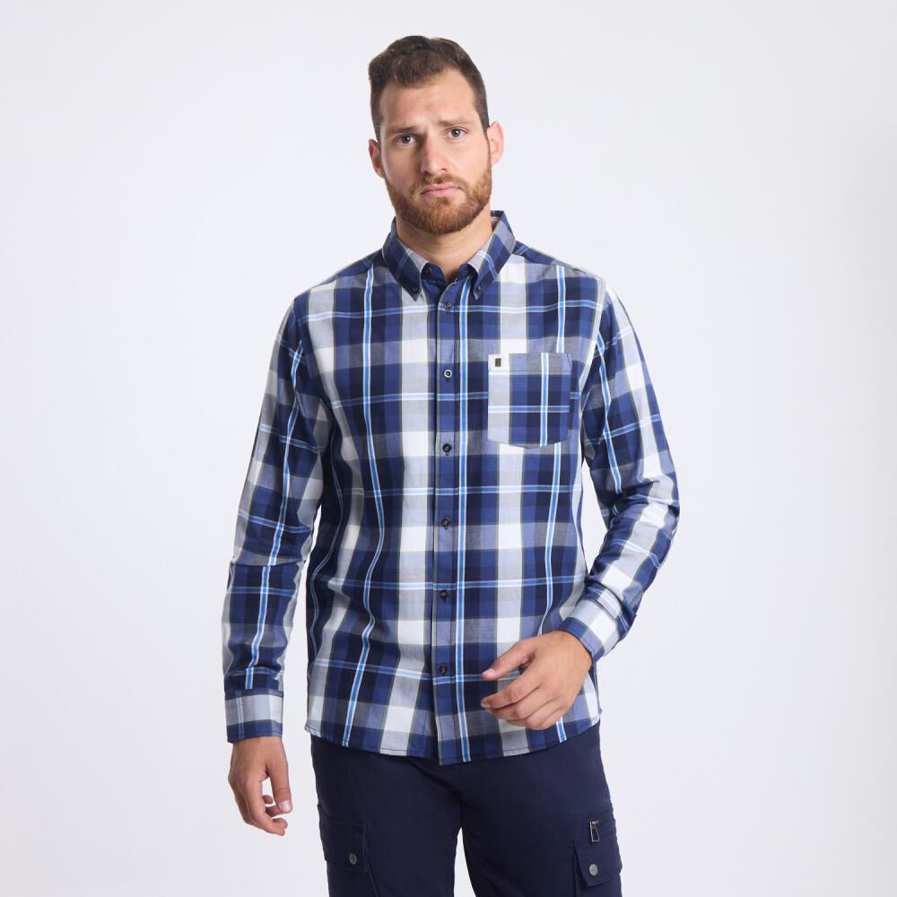 Camisa Estampada Regular Manga Larga Hombre Peroe image number 0.0
