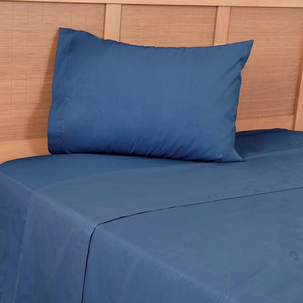 Sabana 144 Hilos Lisas 1.5 Plazas Azul image number 3.0