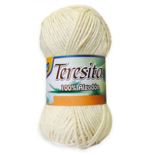Algod&oacute;n Premium Para Tejer New Teresita 50 Gr Crudo