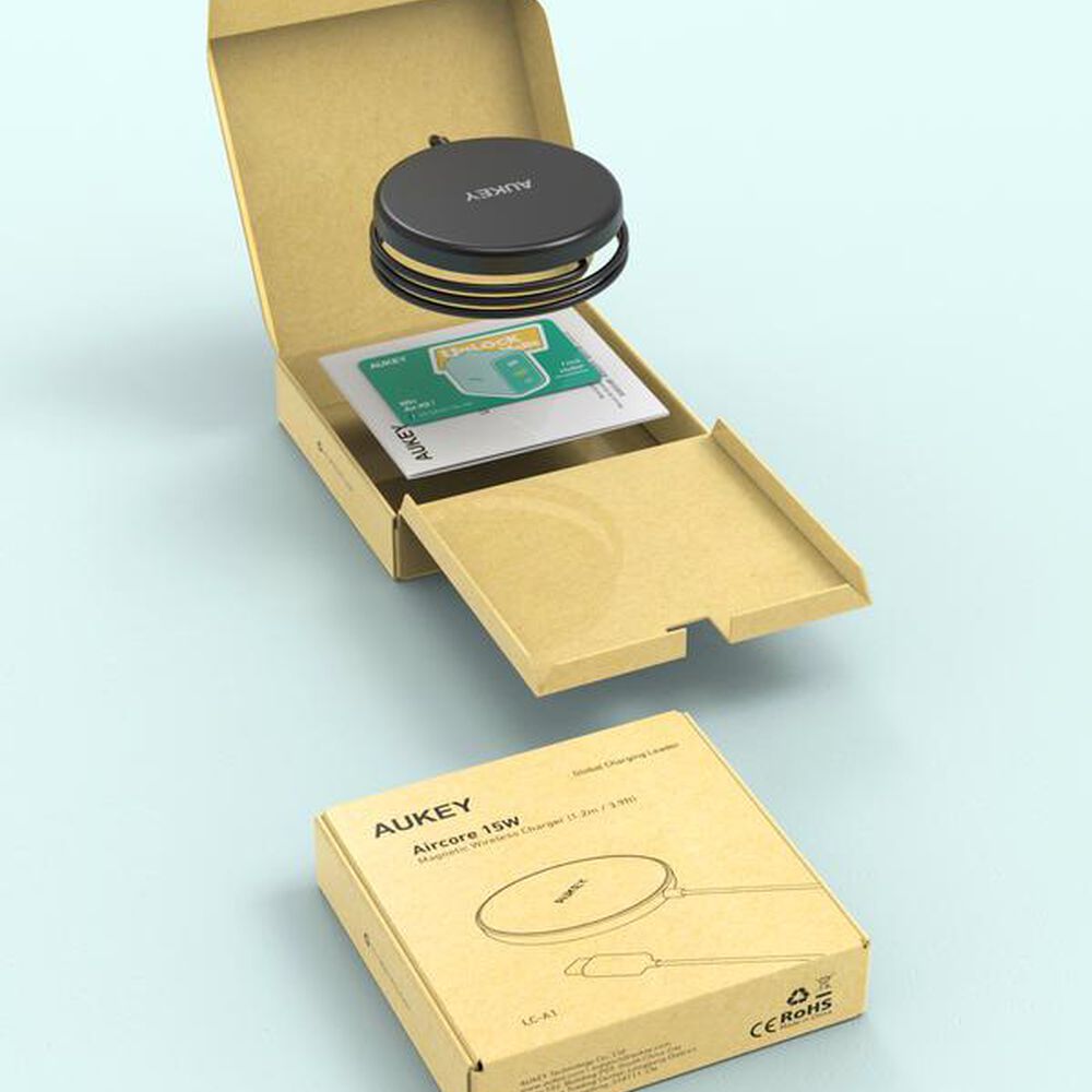 Aukey Cargador Cargador Inalámbrico Magnético Para Iphone 12 Negro - Lc-a1 image number 1.0