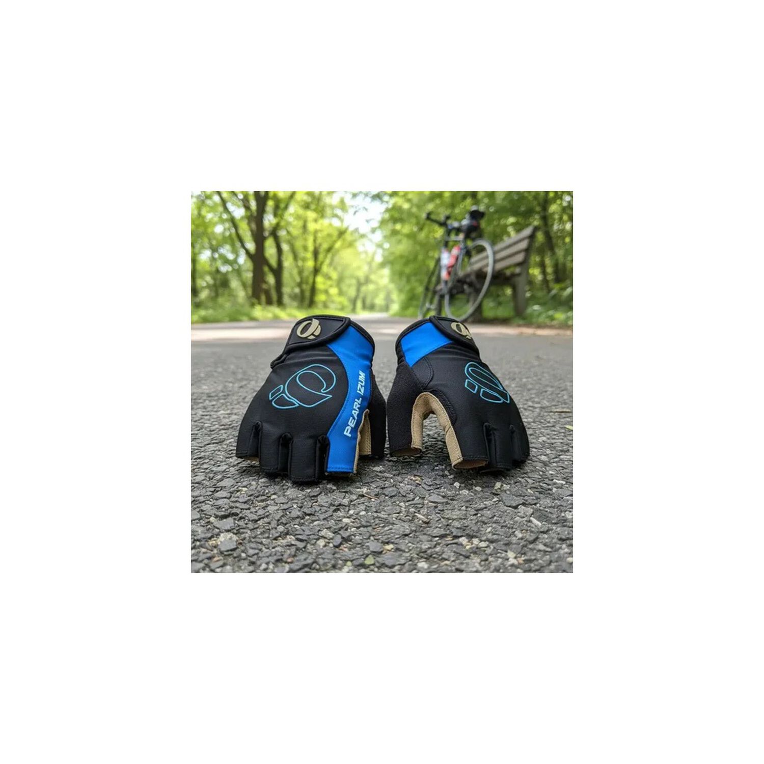 Kit Ciclista Casco Mtb Azul + Guantes Gel Dedos Cortos Azul L image number 5.0
