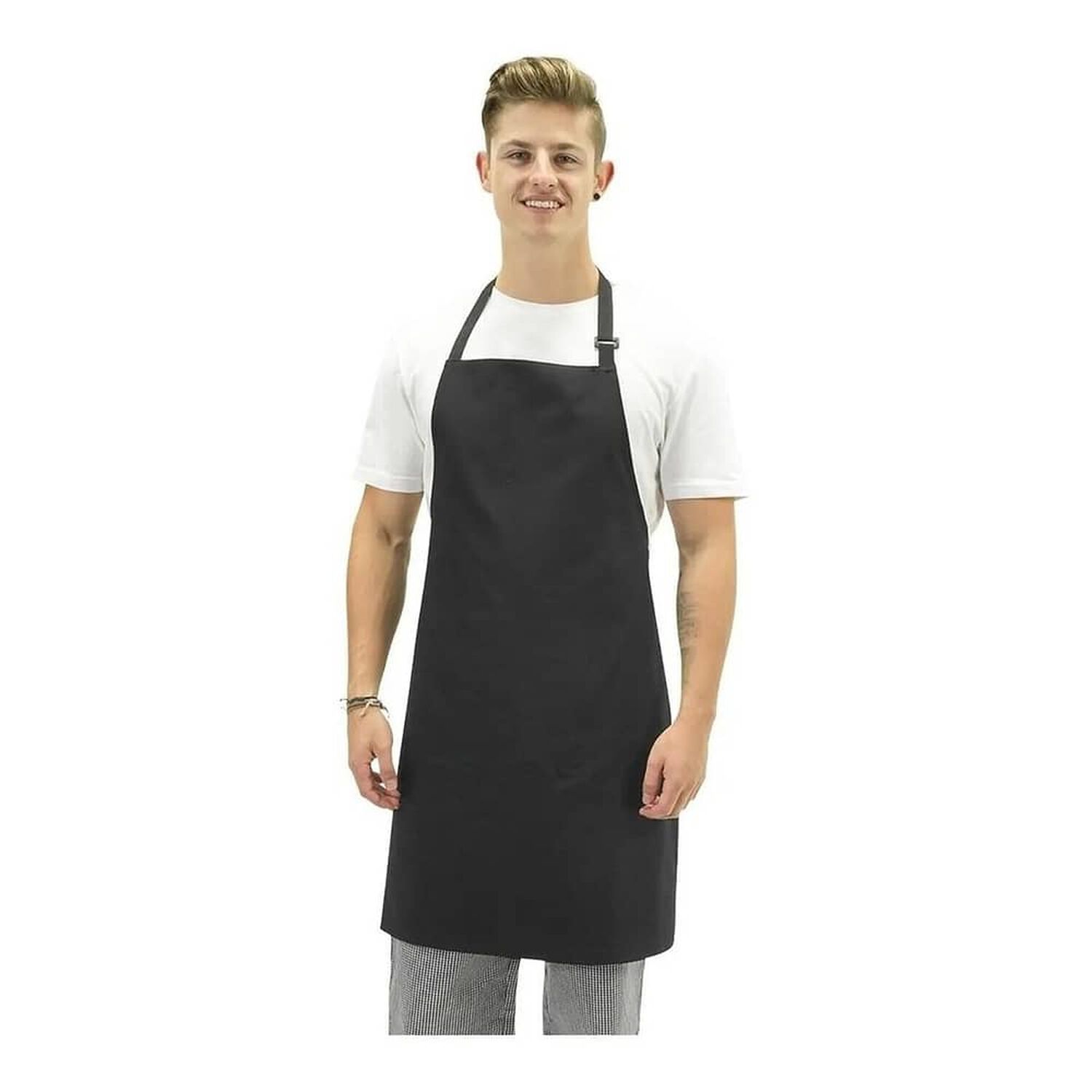 Pechera Delantal Negro Cocina Gastronomia Unisex image number 0.0
