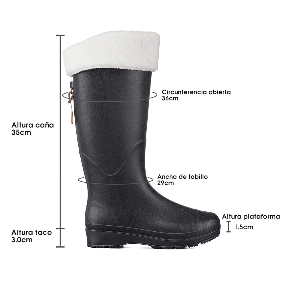 Bota De Agua Mujer Pvc Impermeable Casual Comodo Weide Gh160 image number 5.0