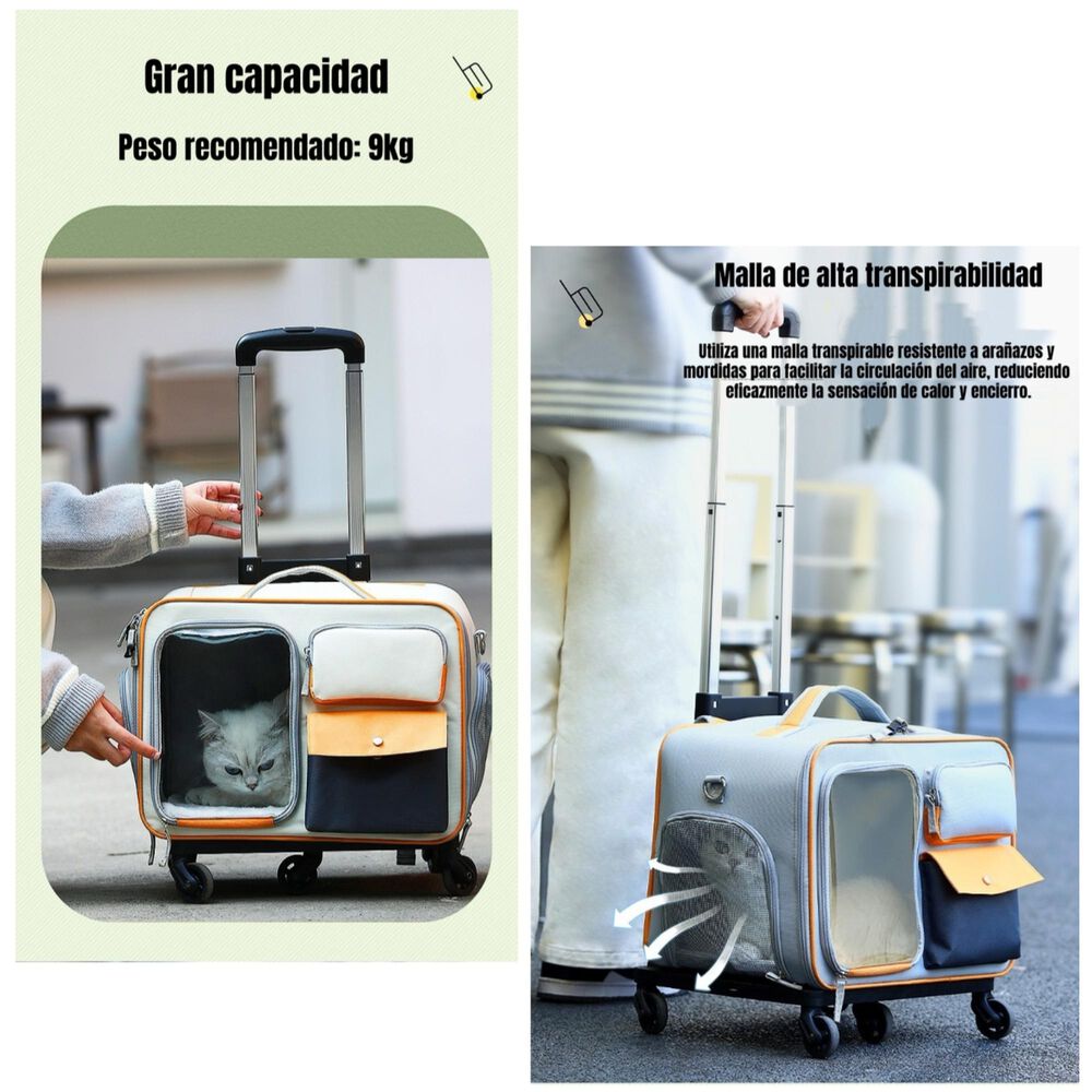 Maleta Mochila Bolso Perros Gatos 3 En 1 Cute By Lubabycas image number 3.0