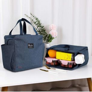 Lonchera T&eacute;rmica Port&aacute;til Tela Oxford Con Aislamiento Dark Blue