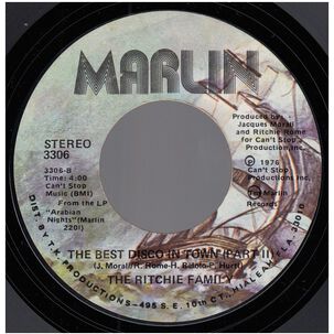 Ritchie Family - The Best Disco In Town | 7" Single Vinilo Usado