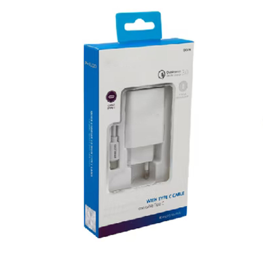 Cargador Usb Inteligente Con Cable Tipo C Philco image number 1.0