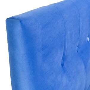 Respaldo Sevilla Con Patas Felpa King Azul
