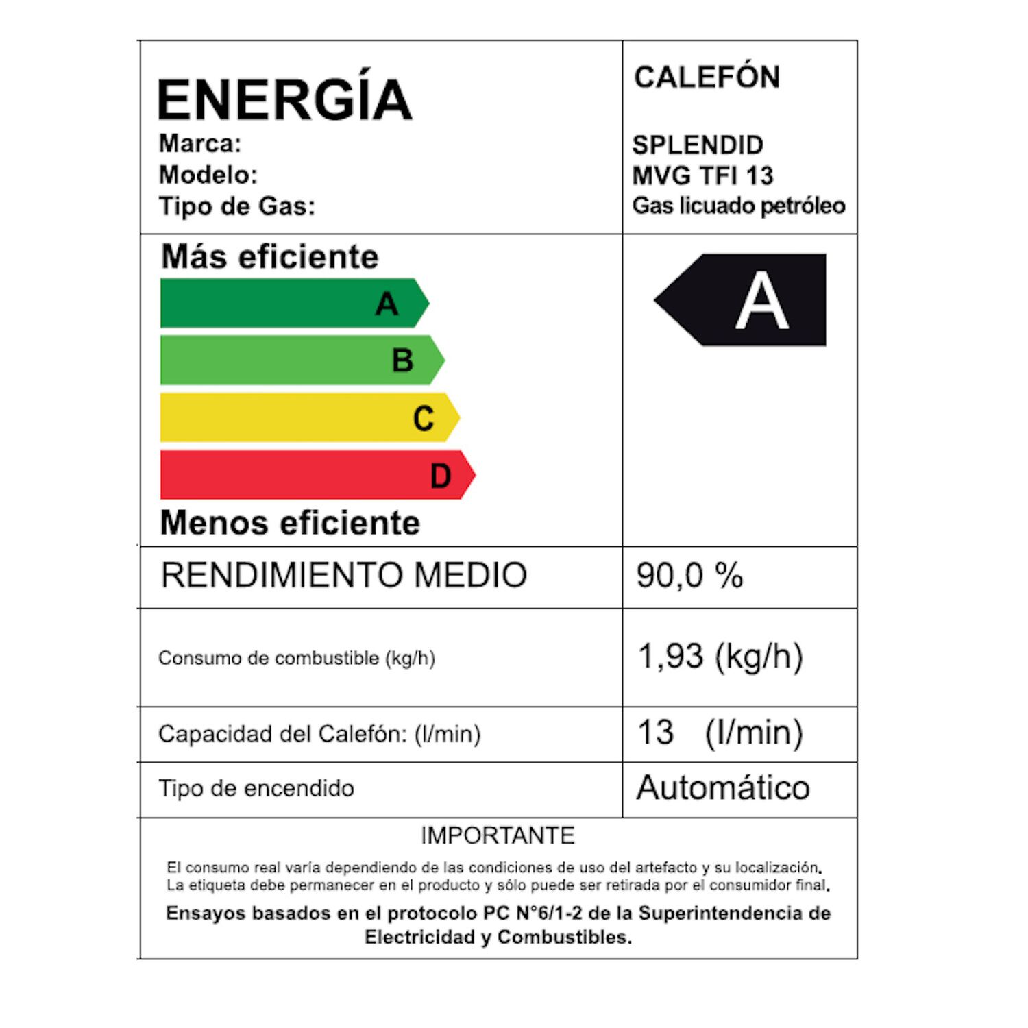 Pack Calefont 13l. T Forzado G Licuado + Kit De Evacuaci&oacute;n image number 10.0