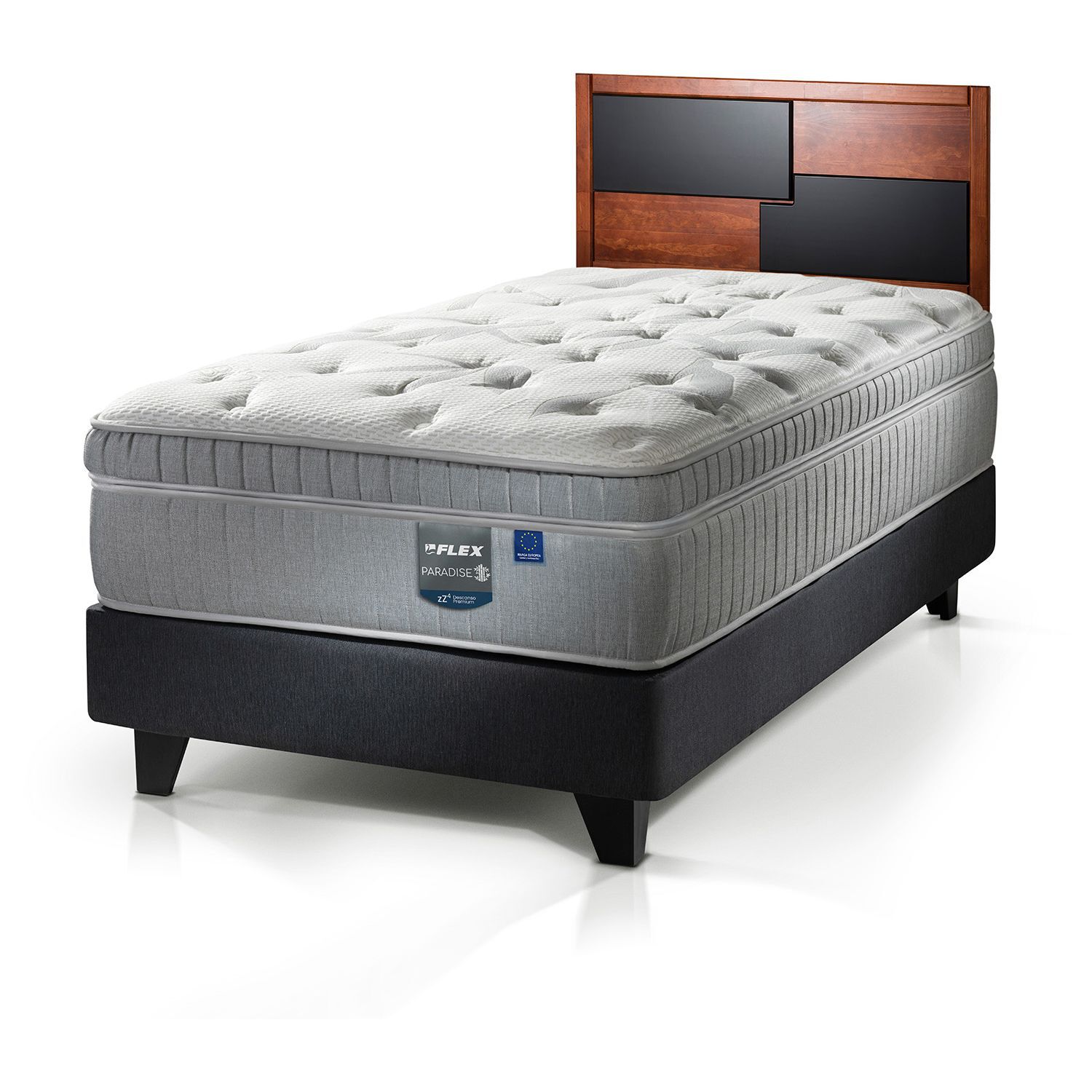 Cama Europea Flex Paradise / 1.5 Plazas / Base Normal + Respaldo image number 1.0