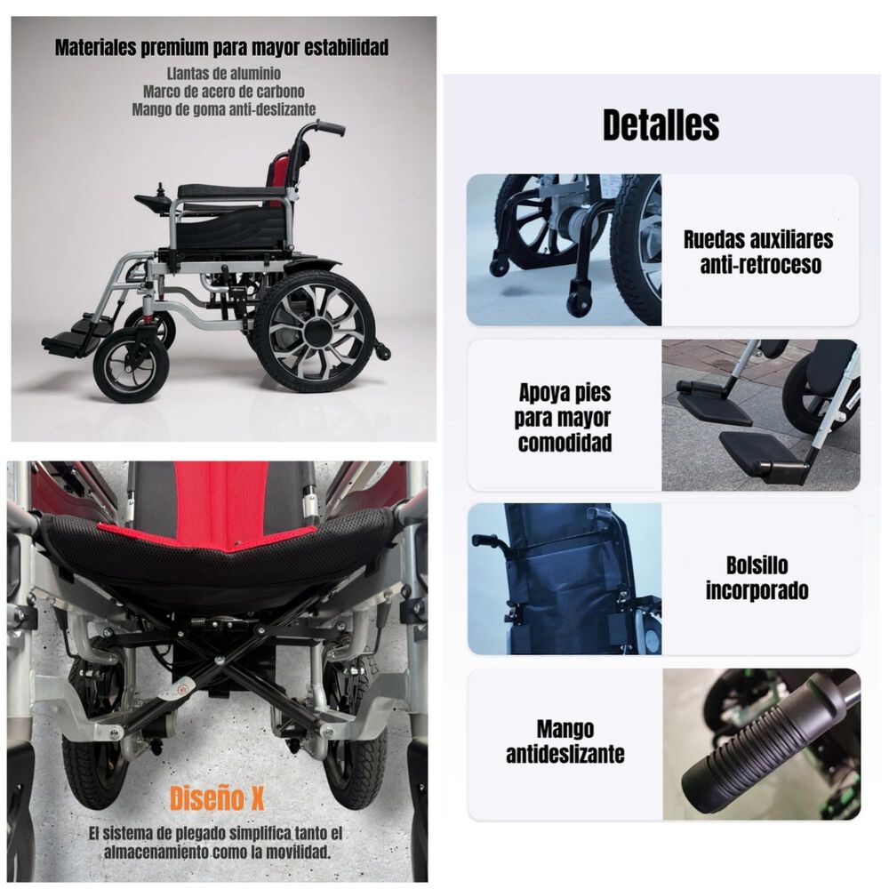 Silla De Ruedas El&eacute;ctrica Plegable 700w 18km Edi Lubabycas image number 5.0