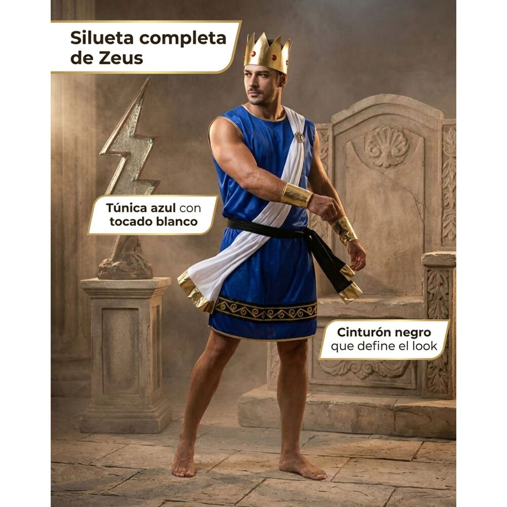 Disfraz Dios Griego Zeus Adulto image number 1.0