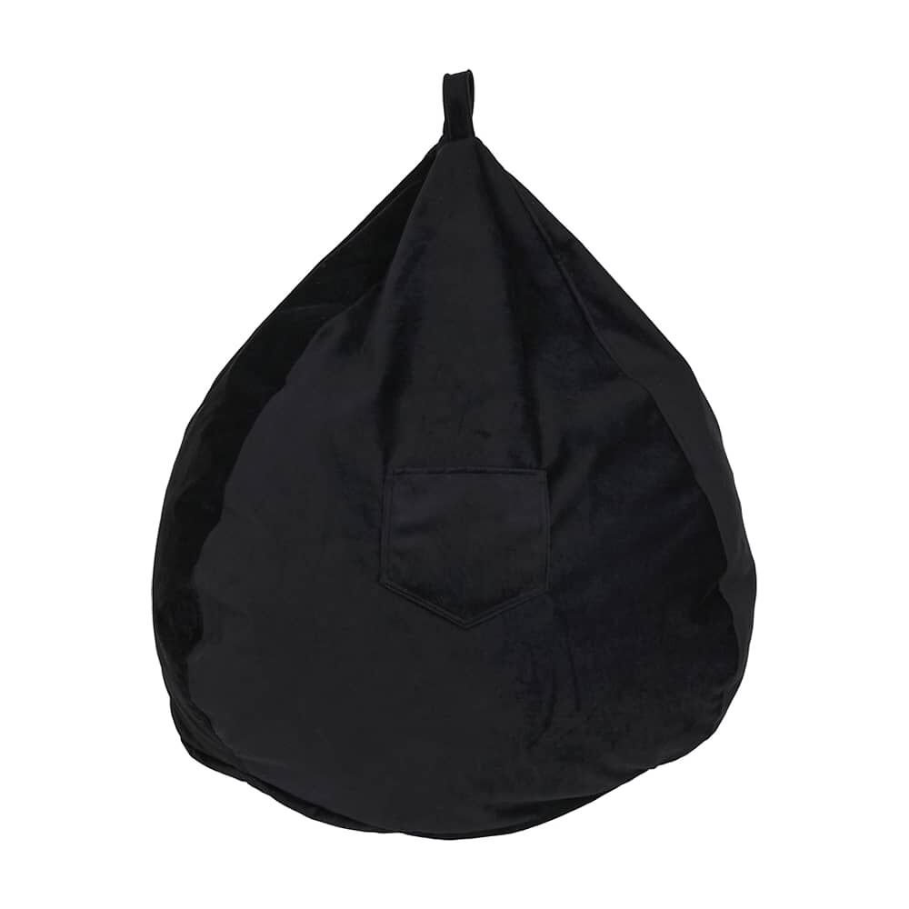 Pouf Pera Infantil Negro Felpa 60x50x50 Cm M&aacute;xima Design image number 0.0