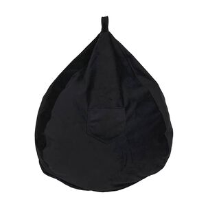 Pouf Pera Infantil Negro Felpa 60x50x50 Cm M&aacute;xima Design